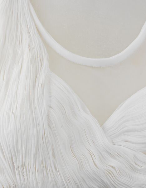 Evening dress, Helmut Lang (Austrian, born 1956), silk, cotton blend, horsehair, Austrian