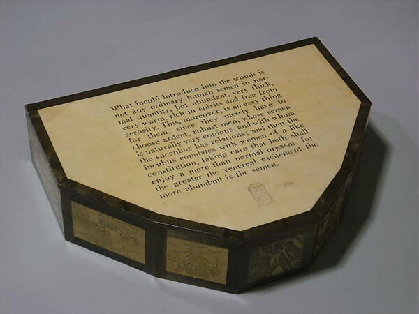 "Incubus", Simon Costin (British, born 1963), a) silver, copper, glass, baroque pearls and human sperm; b) paper, laminate, silk, British