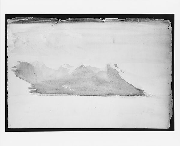 Mountains and Sky (from Switzerland 1869 Sketchbook), John Singer Sargent (American, Florence 1856–1925 London), Watercolor and graphite on off-white wove paper, American 