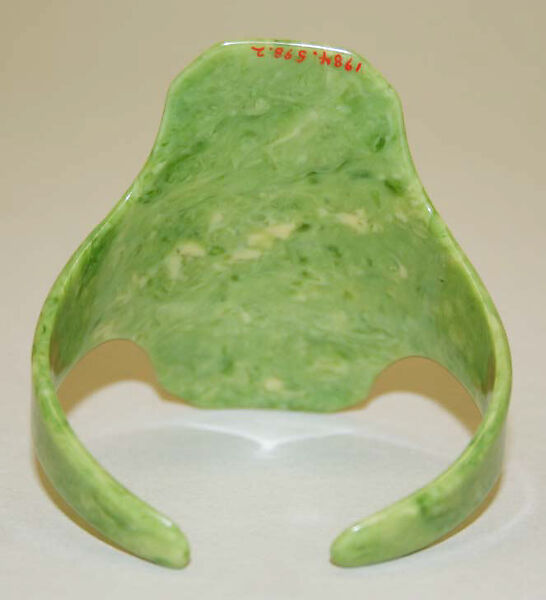 Bracelet, plastic, rhinestones, probably American