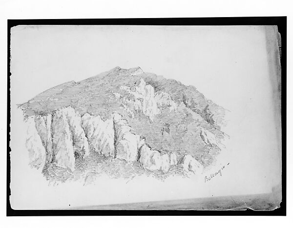 Mountain (from Switzerland 1869 Sketchbook), John Singer Sargent (American, Florence 1856–1925 London), Graphite on off-white wove paper, American 