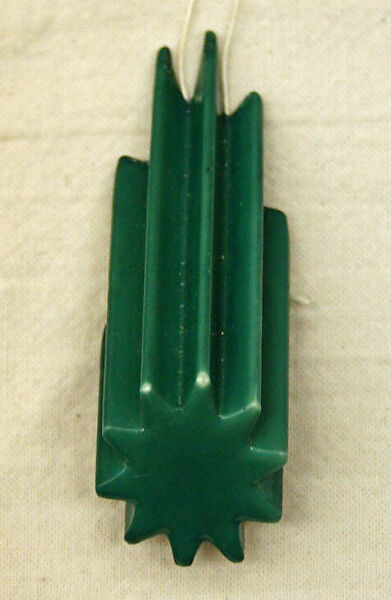 Clip, plastic (cellulose nitrate), American 