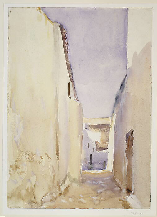 Tangier, John Singer Sargent (American, Florence 1856–1925 London), Watercolor, gouache, and graphite on white wove paper, American