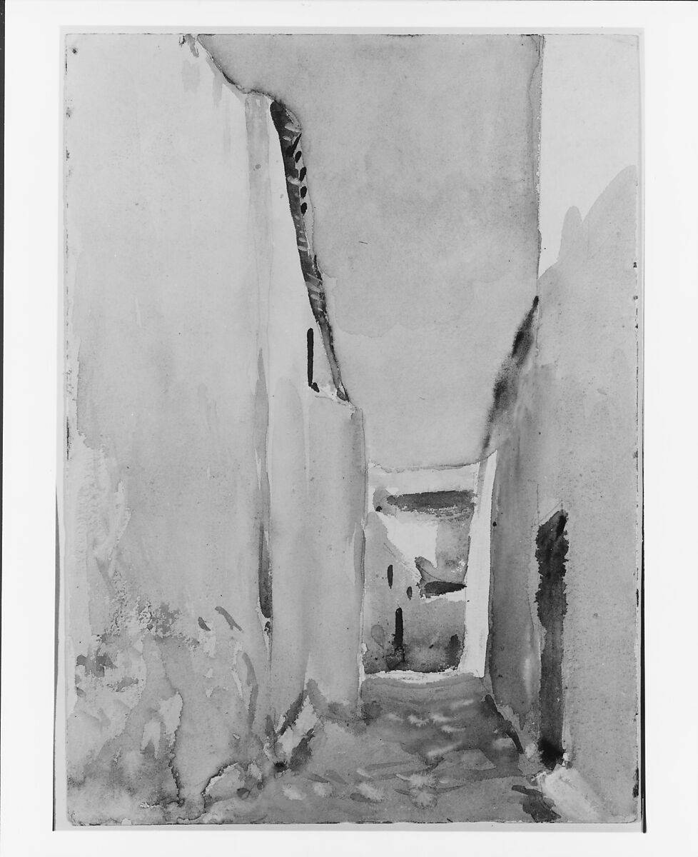 Tangier, John Singer Sargent (American, Florence 1856–1925 London), Watercolor, gouache, and graphite on white wove paper, American