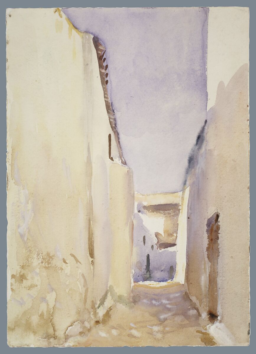 Tangier, John Singer Sargent (American, Florence 1856–1925 London), Watercolor, gouache, and graphite on white wove paper, American