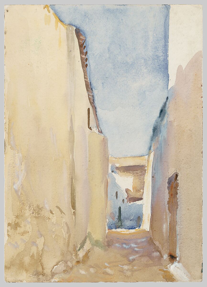 Tangier, John Singer Sargent (American, Florence 1856–1925 London), Watercolor, gouache, and graphite on white wove paper, American