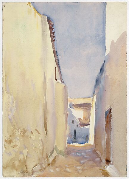 Tangier, John Singer Sargent (American, Florence 1856–1925 London), Watercolor, gouache, and graphite on white wove paper, American 