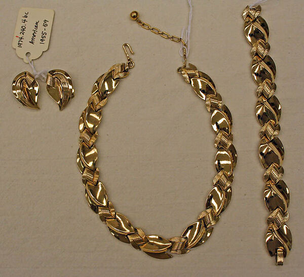 Jewelry set, Trifari (American, founded 1918), metal, American 