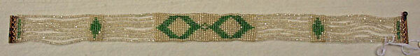 Necklace, glass beads, French 