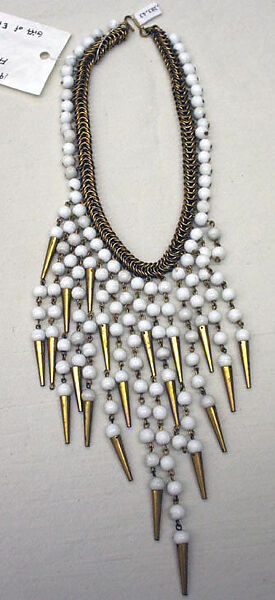 Necklace, metal, French 