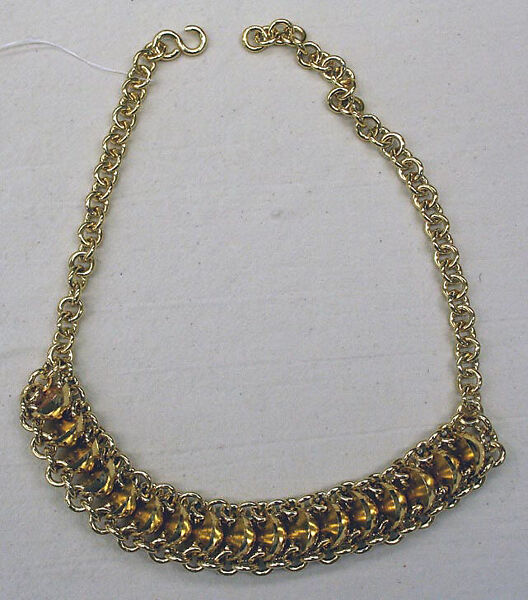 Necklace, House of Balmain (French, founded 1945), metal, French 
