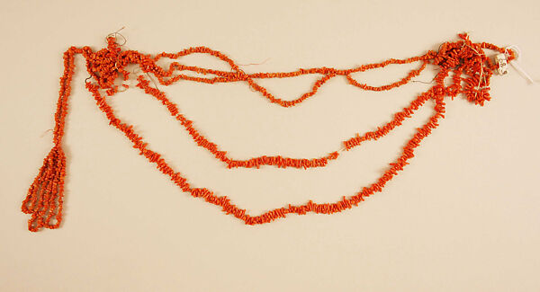 Necklace, coral, American 
