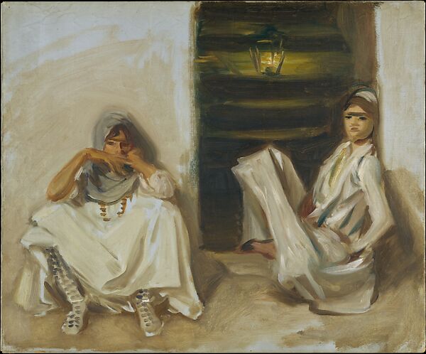 Two Arab Women, John Singer Sargent (American, Florence 1856–1925 London), Oil on canvas, American 