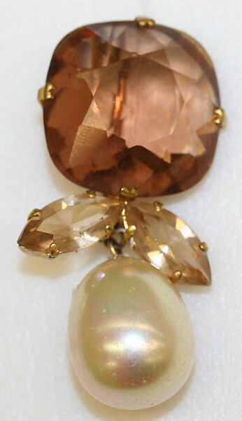 Pin, House of Dior (French, founded 1946), stone, French 