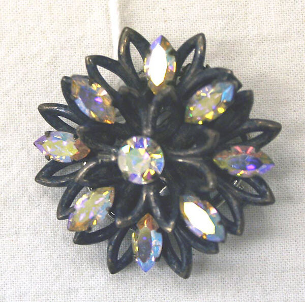 Pin, House of Dior (French, founded 1946), stones, metal, French