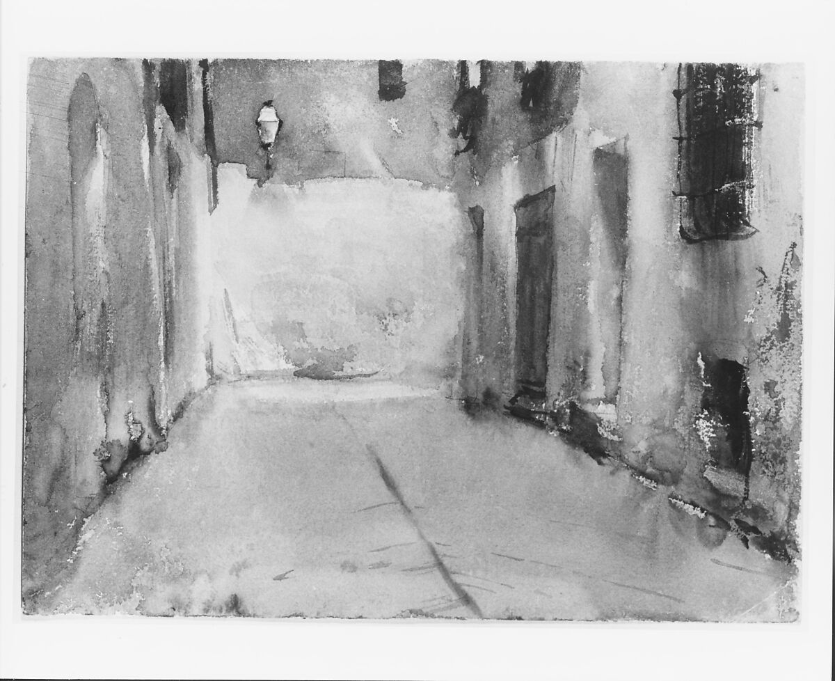 Venice, John Singer Sargent (American, Florence 1856–1925 London), Watercolor and graphite on white wove paper, American