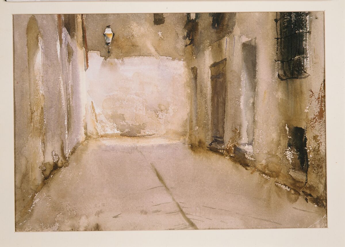 Venice, John Singer Sargent (American, Florence 1856–1925 London), Watercolor and graphite on white wove paper, American