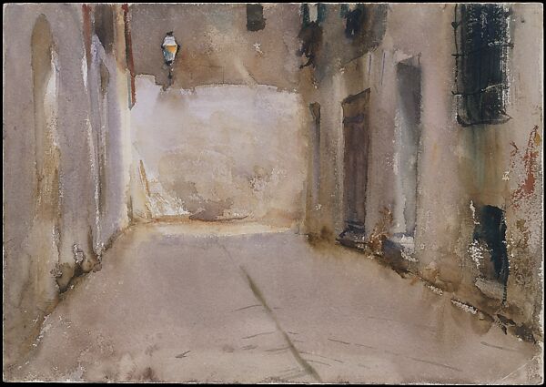 Venice, John Singer Sargent (American, Florence 1856–1925 London), Watercolor and graphite on white wove paper, American 