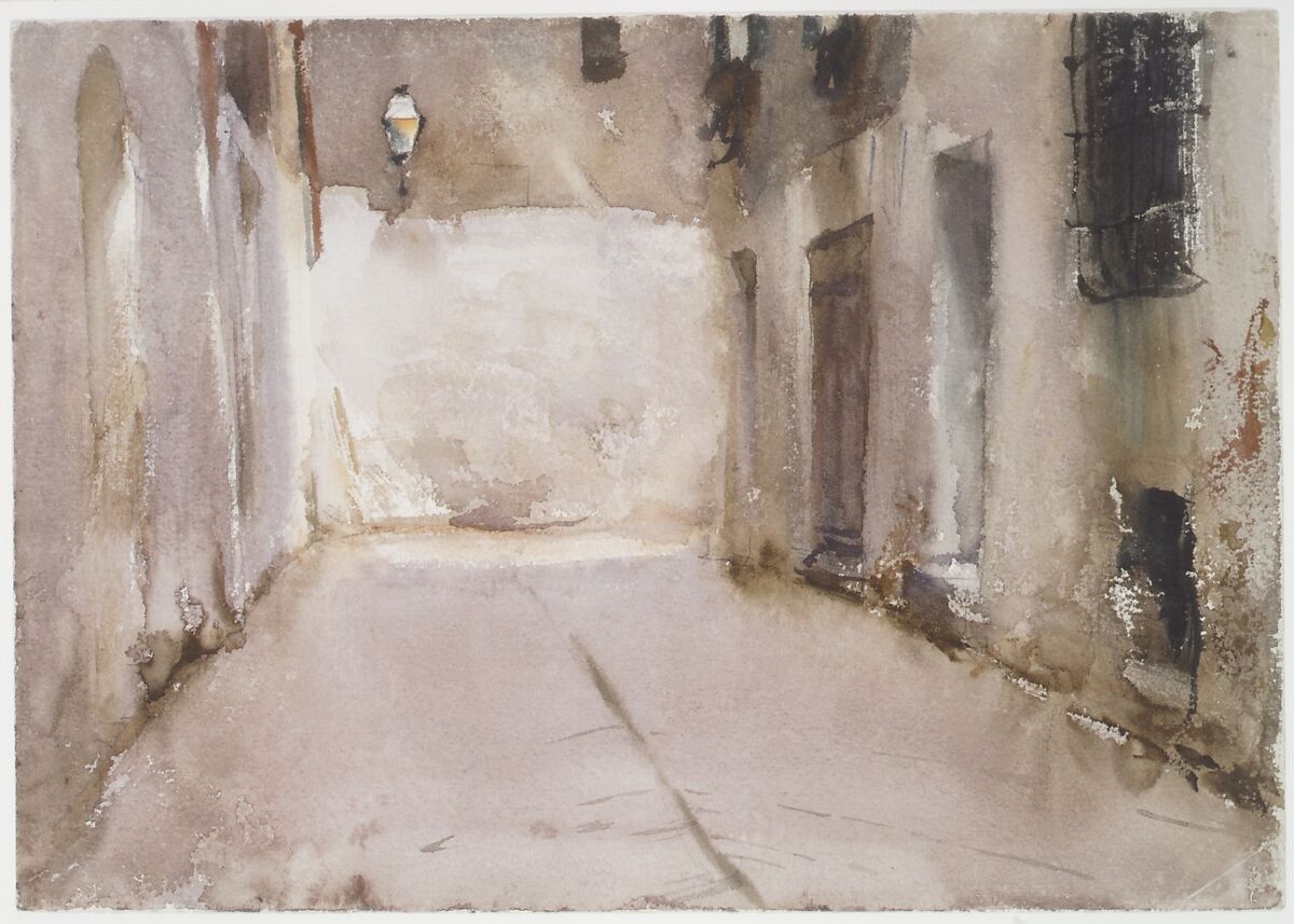 Venice, John Singer Sargent (American, Florence 1856–1925 London), Watercolor and graphite on white wove paper, American