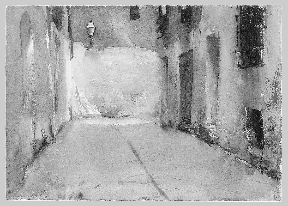 Venice, John Singer Sargent (American, Florence 1856–1925 London), Watercolor and graphite on white wove paper, American