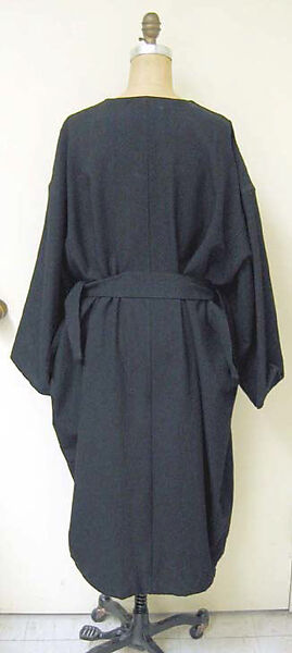 Coat, Yohji Yamamoto (Japanese, born Tokyo, 1943), wool, plastic, Japanese