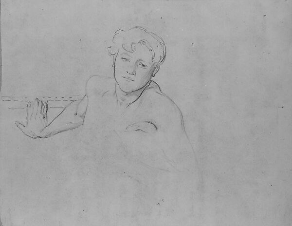 A Youth (from Album), John Singer Sargent (American, Florence 1856–1925 London), Graphite on paper, American