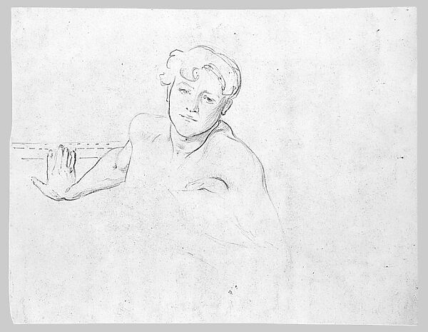 A Youth (from Album), John Singer Sargent (American, Florence 1856–1925 London), Graphite on paper, American