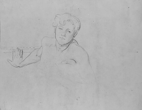 A Youth (from Album), John Singer Sargent (American, Florence 1856–1925 London), Graphite on paper, American 