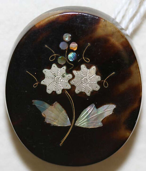 Stud, tortoiseshell, mother-of-pearl, American or European 