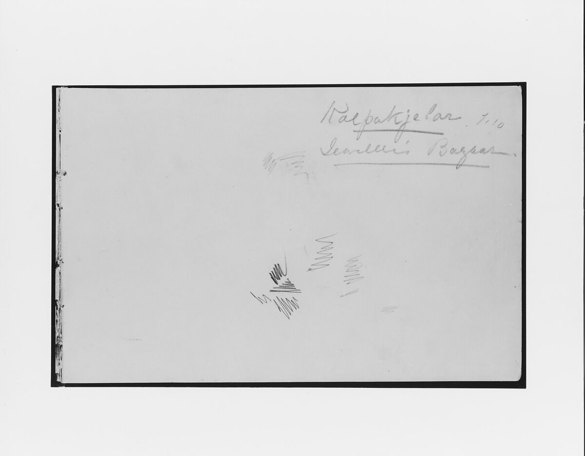 Kalpakjelar (?) (from Sketchbook), Mary Newbold Sargent (1826–1906), Graphite on paper, American 