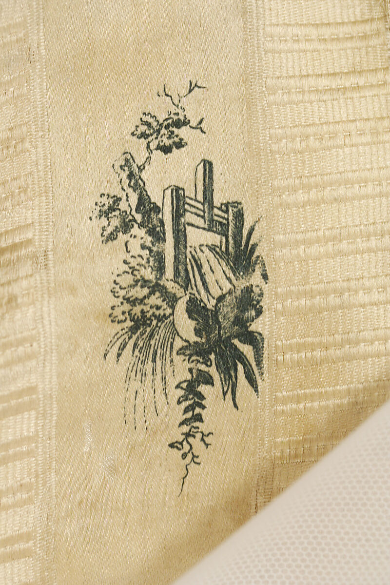 Vest, silk, American or European