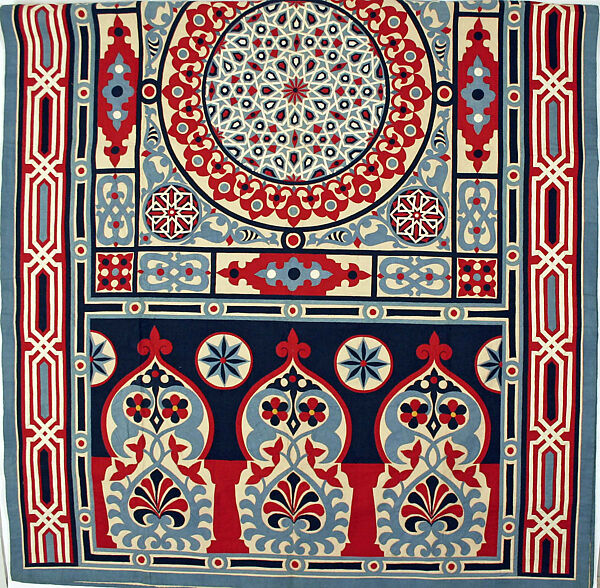 Tent panels (Khayamiya), Cotton; appliqué and embroidery