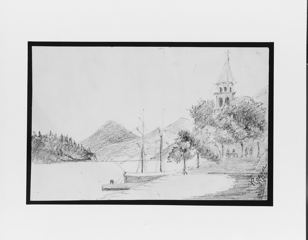 Ragusa (from Sketchbook), Mary Newbold Sargent (1826–1906), Graphite on paper, American 