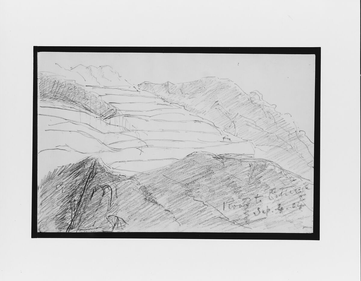 Road to Cattiruje (?) (from Sketchbook), Mary Newbold Sargent (1826–1906), Graphite on paper, American 