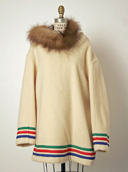 Man's Ensemble, cotton, wool, fur, Inuit