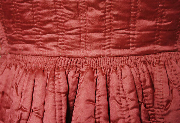 Coat, Silk, metal wrapped thread; quilted