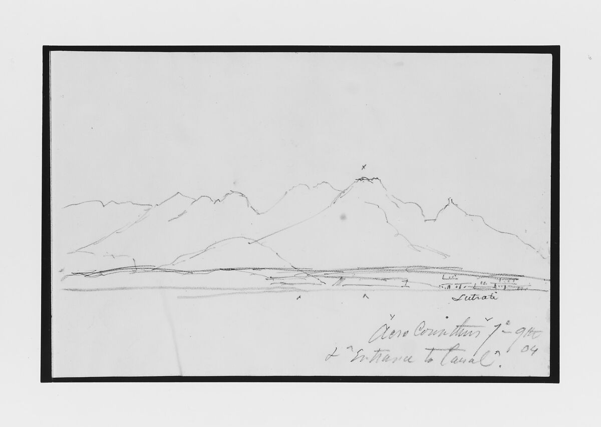 Entrance to Canal (from Sketchbook), Mary Newbold Sargent (1826–1906), Graphite on paper, American 