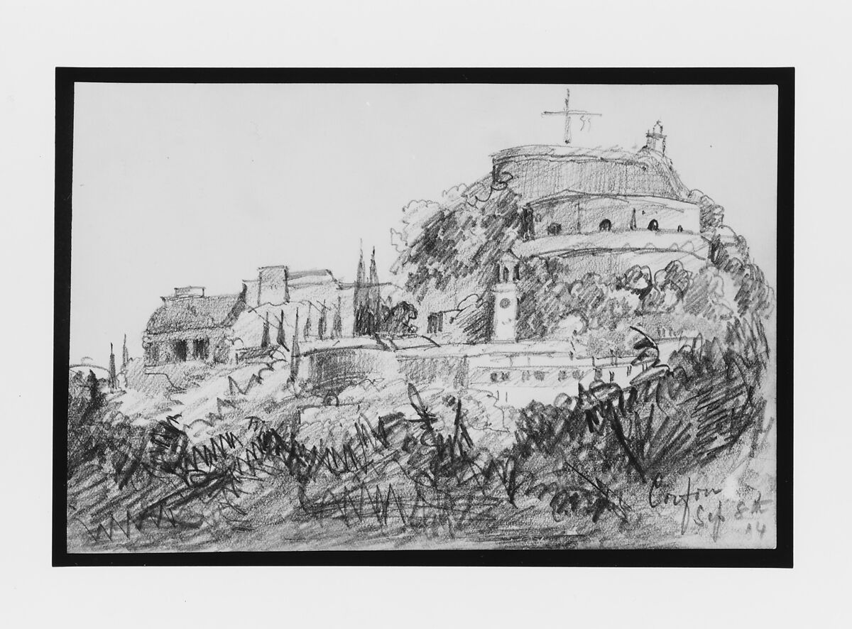 Corfu, Mary Newbold Sargent  American, Graphite on buff-colored wove paper, American