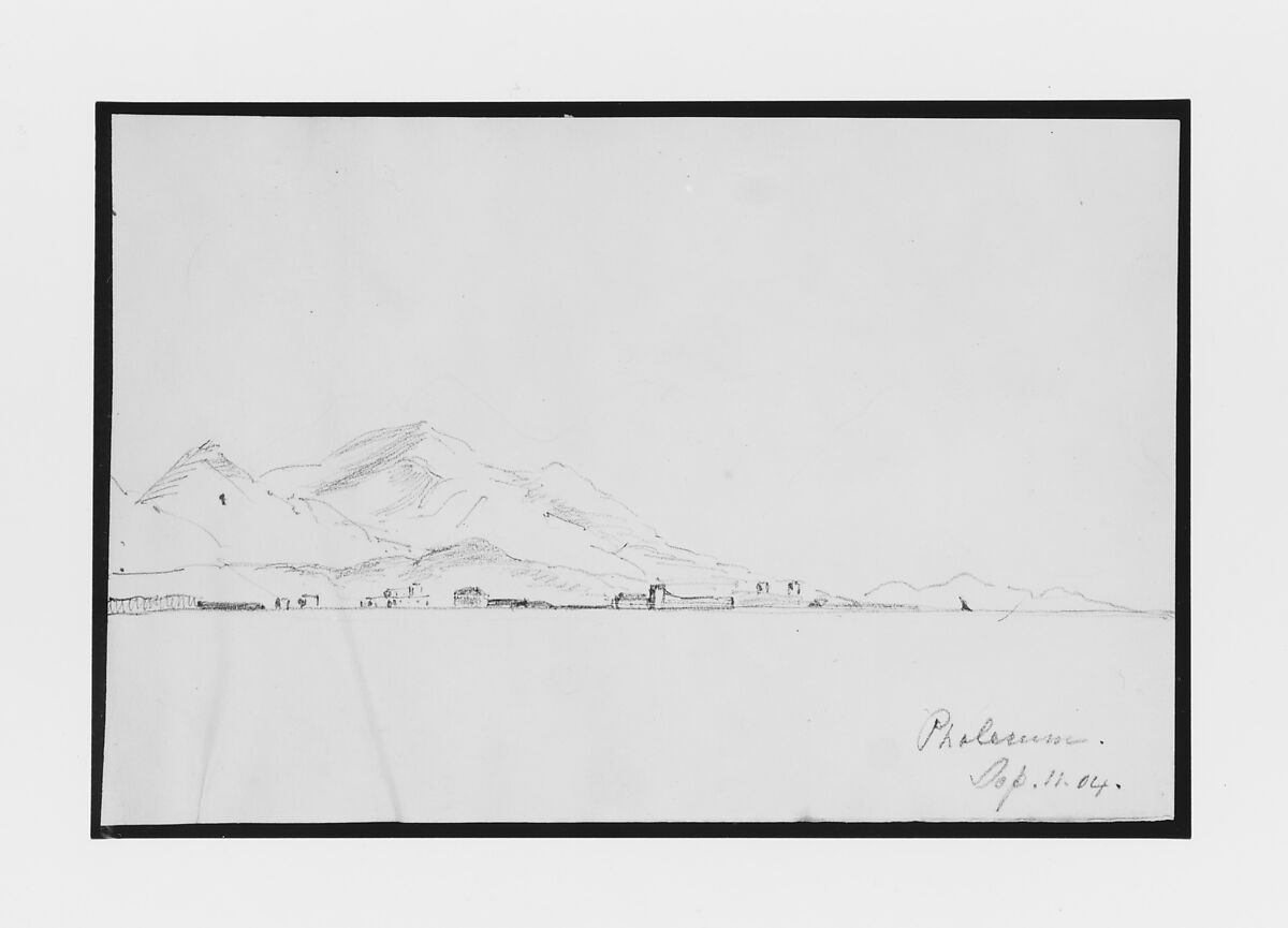 Phalerum (from Sketchbook), Mary Newbold Sargent (1826–1906), Graphite on paper, American 