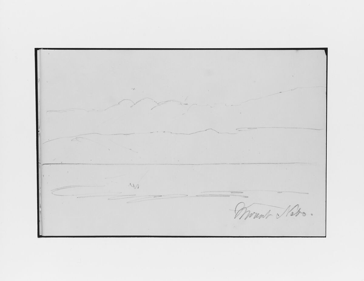 Mount Nebo (from Sketchbook), Mary Newbold Sargent (1826–1906), Graphite on paper, American 