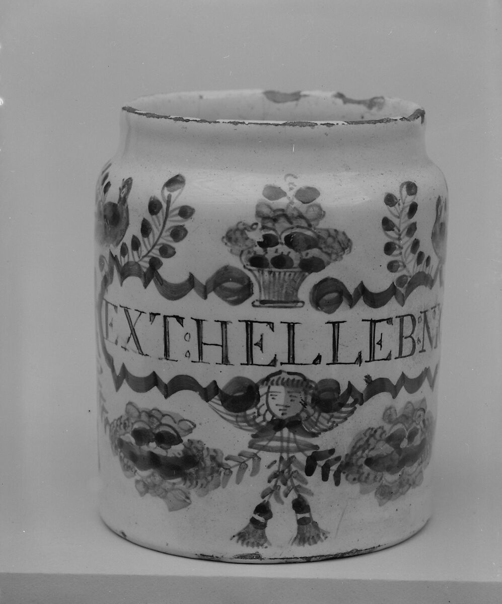 Apothecary Jar, Earthenware, Dutch 