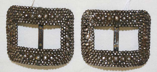Shoe buckles, metal, French 