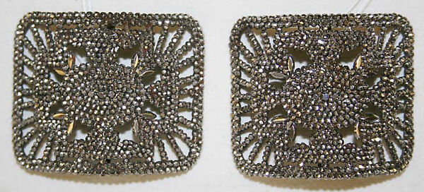 Shoe buckles, metal, French 