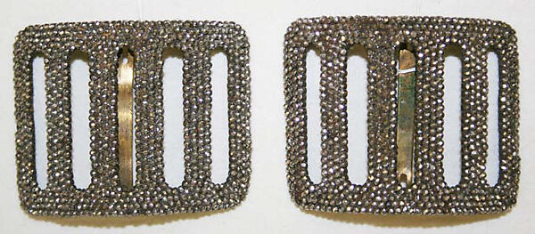 Shoe buckles, metal, French 