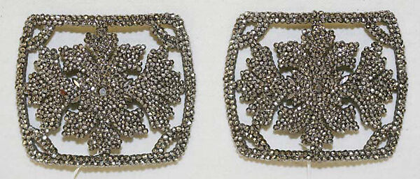 Shoe buckles, metal, French 