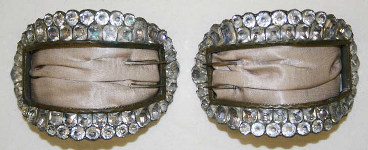 Shoe buckles, paste, metal, British 