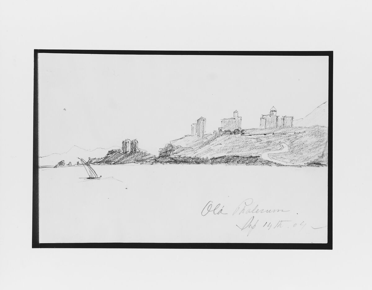 Old Phalerum (from Sketchbook), Mary Newbold Sargent (1826–1906), Graphite on paper, American 