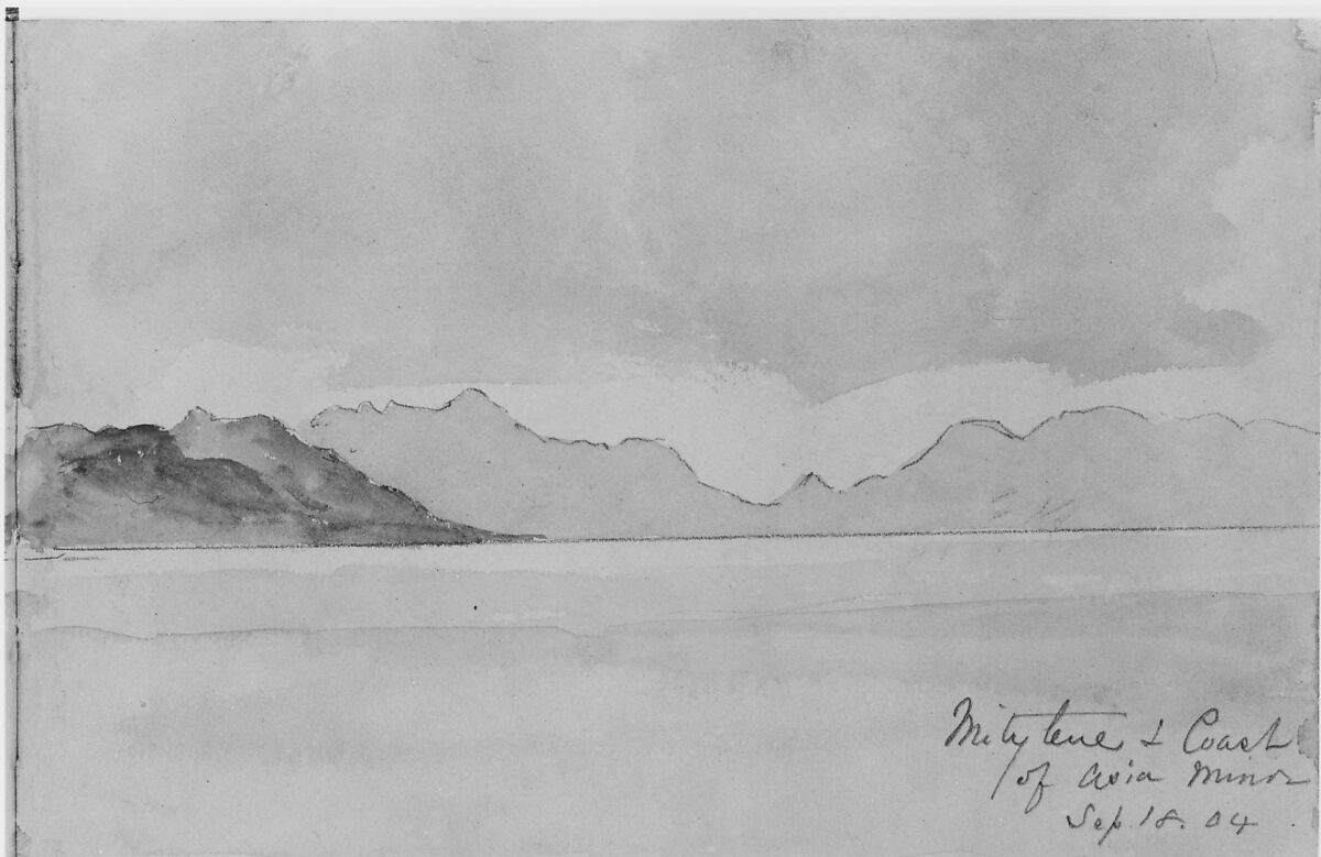 Coast of Asia Minor (from Sketchbook), Mary Newbold Sargent (1826–1906), Graphite on paper, American 