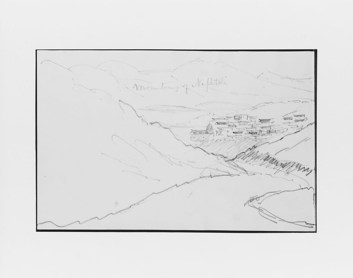 Mountains of Naphtali (?) (from Sketchbook), Mary Newbold Sargent (1826–1906), Graphite on paper, American 