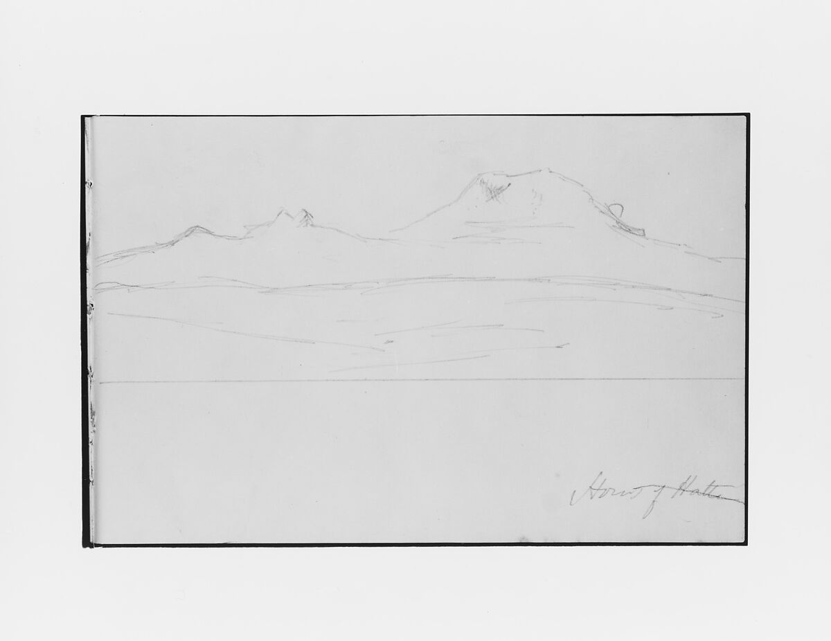Horn of Haifa (from Sketchbook), Mary Newbold Sargent (1826–1906), Graphite on paper, American 